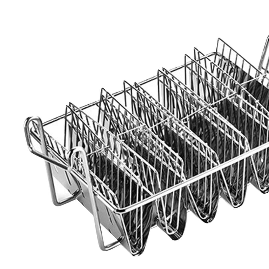 Taco Basket Deep Fryer Holder with Grip Handle Stainless Steel Burritos Professional