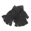 Winter Fingerless Gloves for Women Men Thermal Mink Fur Touchscreen Half Finger Gloves for Cold Weather