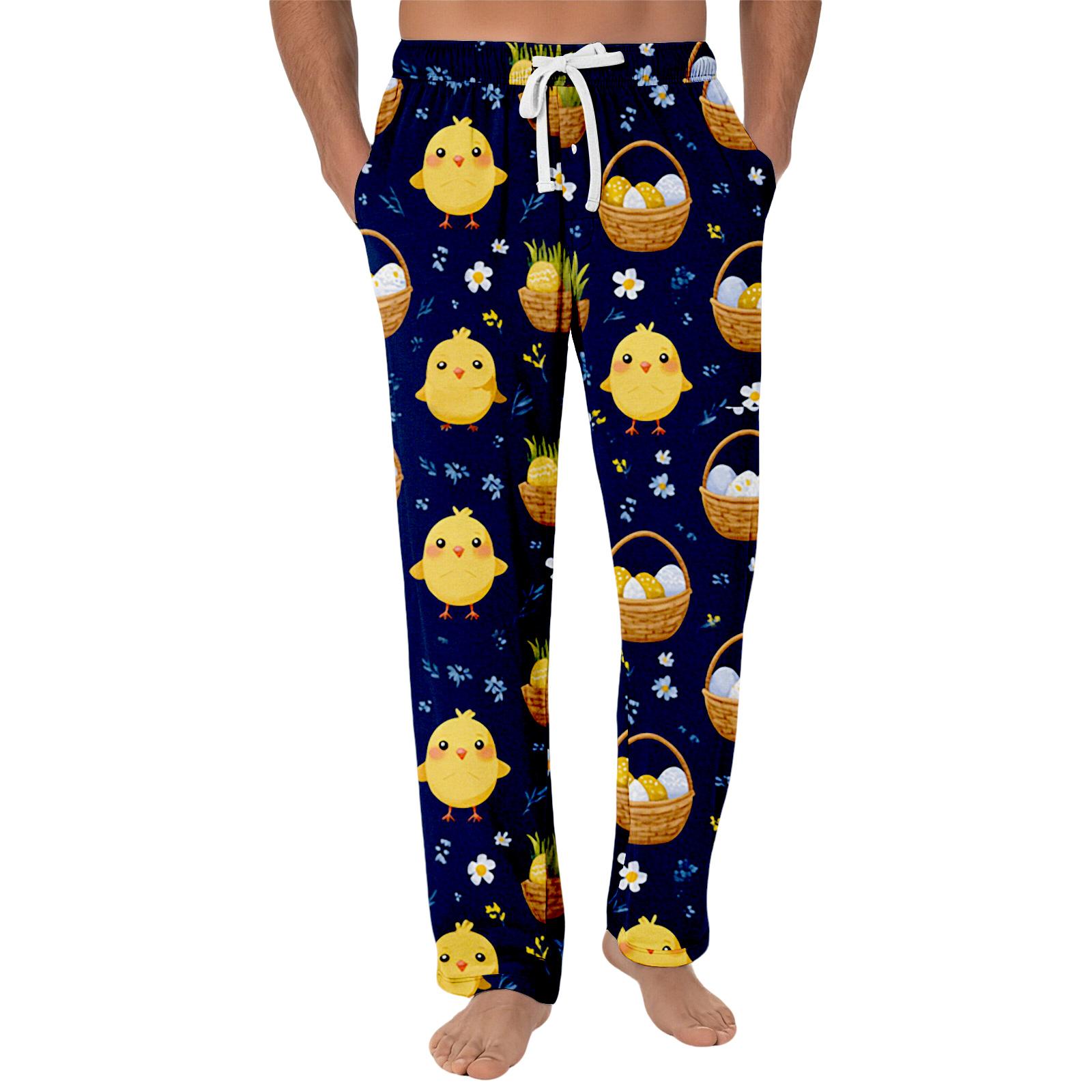 Полосатые пижамные брюки Домашняя одежда Повседневные Брюки на кулиске с эластичной талией Удобные Прямые Штаны для йоги Свободные L