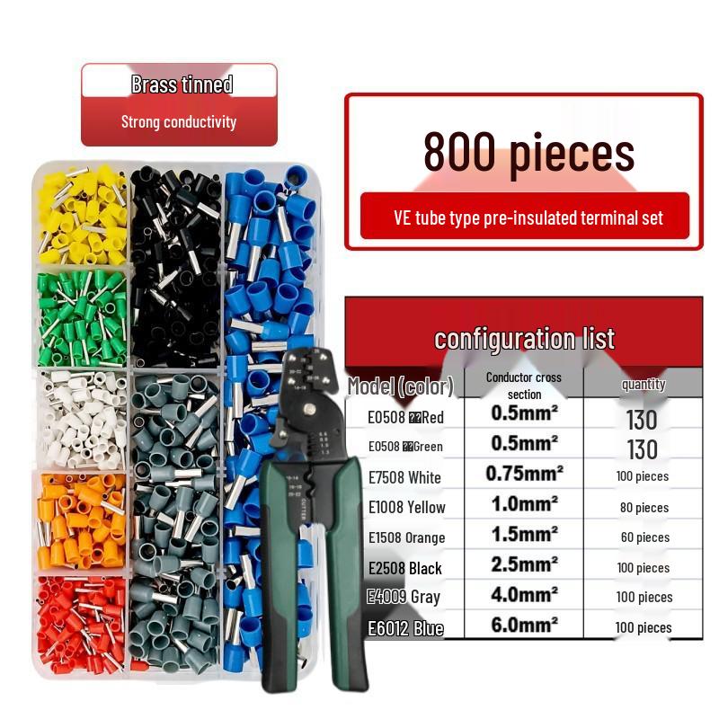 VE Type Copper Tube Cold-Pressed Terminal Pin Set