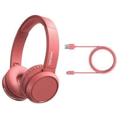 Philips TAH4205RD - Casque sans fil - Supra aural - Bluetooth- 32 mm driver - Autonomie de 29h - USB-C- Corail