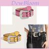 Womens Retro Style Leather Belt With Butterfly Crystal Buckle For Casual Wear