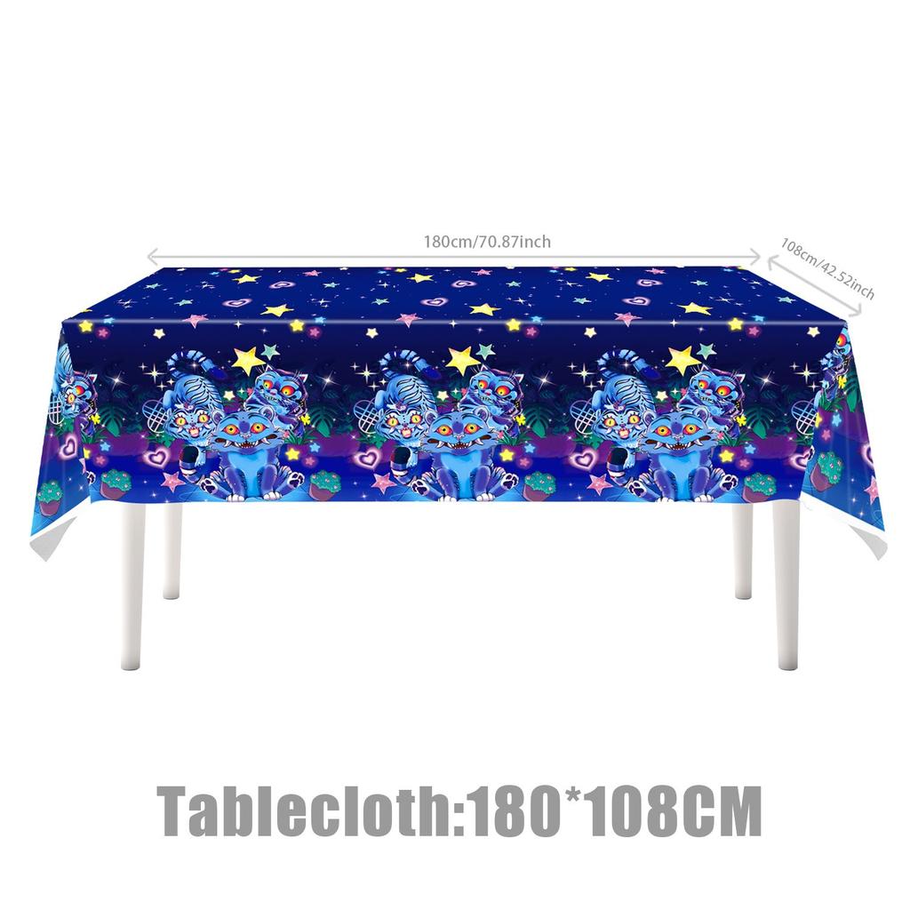 K-pop Demon Hunters Derpy Tiger Celebration Disposable Tableware Blue Collection Present Tablecloth Banner Xmas Birth Date Celebration Supplies