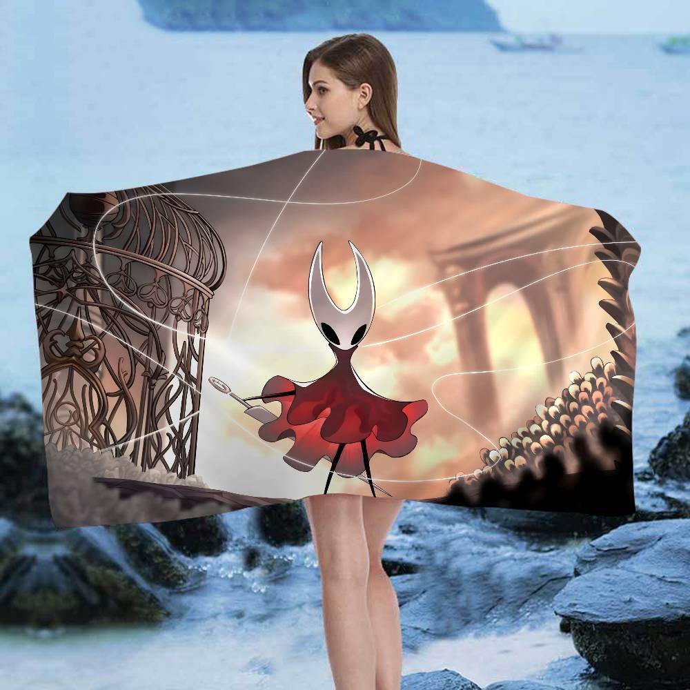 Game Funny H-Hollow Knight S-Silksong Microfiber Beach Towel Absorbent Dry Soft Yoga Swimming Resort Mountain Climbing Towel