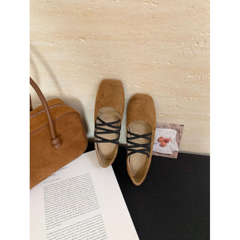 French Flat-soled Retro Brown Mary Jane Evening Shoes Single Shoes Women's Shoes 2025 Autumn Soft-soled Black Commuter Shoes
