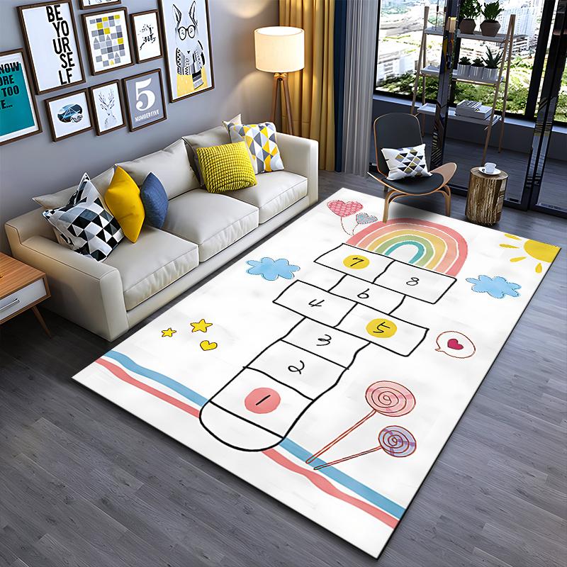 

Pink Pirate Bear Hopscotch Rug Suitable for use as an anti-slip game mat for living room and bedroom sofas 40x60cm( 15x23in )