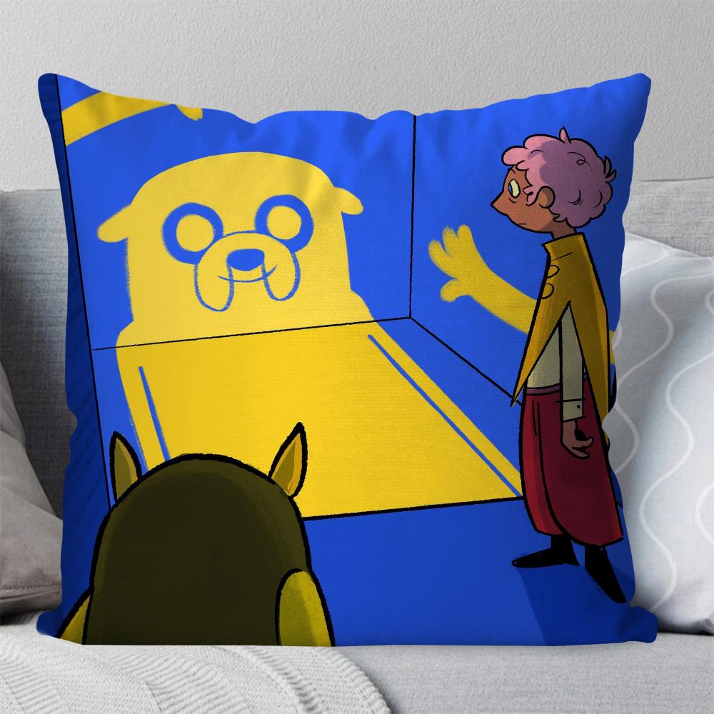 A-Adventure T-Time Comedy Animation Pillow Case Square Pillow Bedroom Sofa Leisure Comfort Car Living Room Home Decoration 40X40