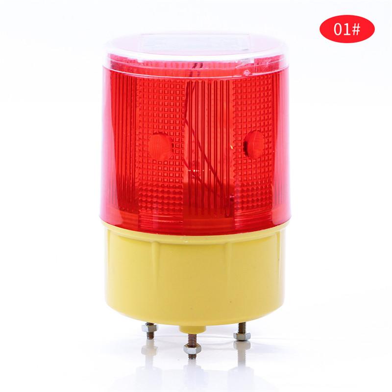 LED Solar Strobe Warning Red Light For Night Road Construction Cone Emergency Signal Safety Traffic Light Flicker Beacon Lamp