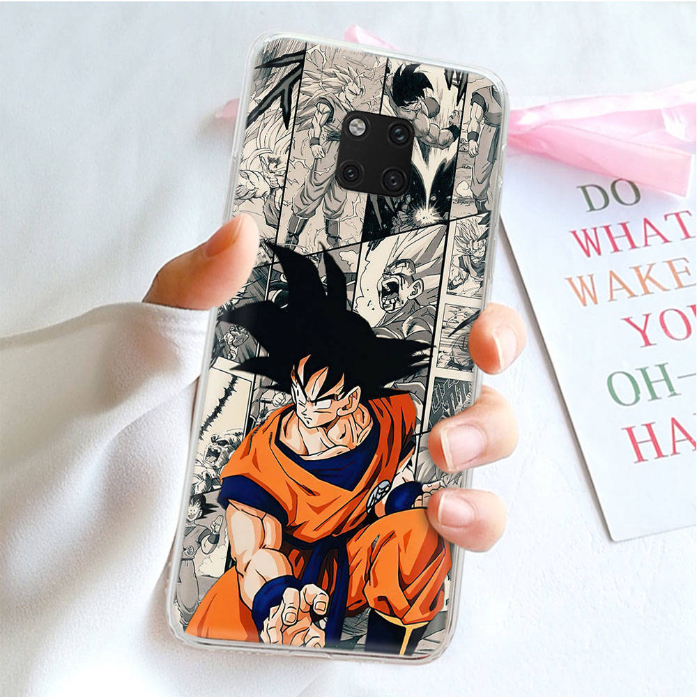JW83 Dragon Ball Goku Transparent Case for Samsung A04 A14 A23 M33 M53 Realme 10 9 C35 C55 VIVO Y02 X80 Infinix Hot 30 Note 11 Tecno Spark 8P Pro