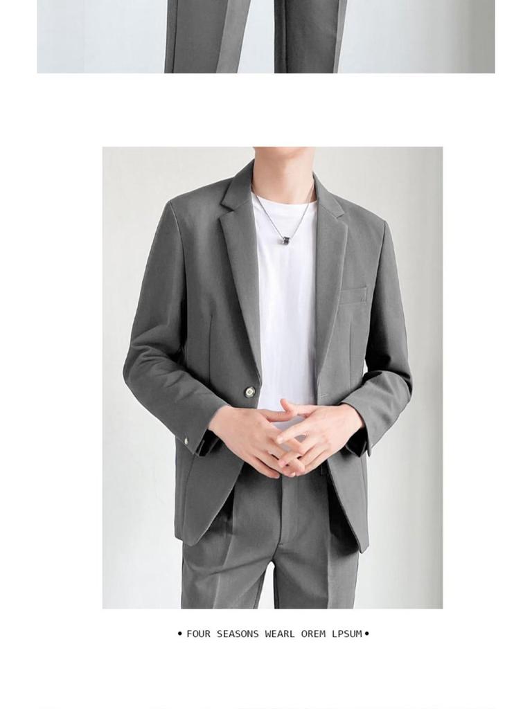 Men's Korean Style Business Casual and Groomsmen Suits for Spring/Autumn