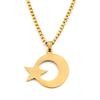 Arabic Muslim Star Crescent Moon Pendant Necklaces for Women Men Stainless Steel Islamic Rhinestones Talisman Chain Jewelry