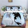 Train Dragon Anime Duvet Cover Pillowcase Comforter Bedding Set Adult Boy Girl Bedroom Decoration Children Single Double Size