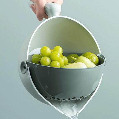 Gemüse-Obst-Reinigungskorb Filter Doppelter Abflusskorb mit Griff Schüssel Waschen Lagersiebe Sieb Küchenreinigung