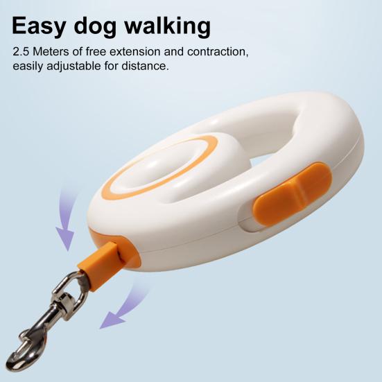 Retractable Dog Leash 8.2ft Heavy Duty Leash One Button Brake And Lock Tangle-Free Dog Leash with Anti-Slip Handle for Small Medium Dogs Up To 66lbs