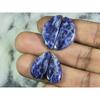 39Cts. Natural Blue Sodalite Pair Fancy Cabochon Loose Gemstone 2 Pair Lot B-130
