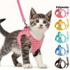 [Karomuster Katzen-Set] Atmungsaktives Karomuster Haustier Katzen-Set | Langlebige Metallaccessoires, Reflektierende Streifen, Handwaschbar, Polyester, Passend für die meisten Katzen