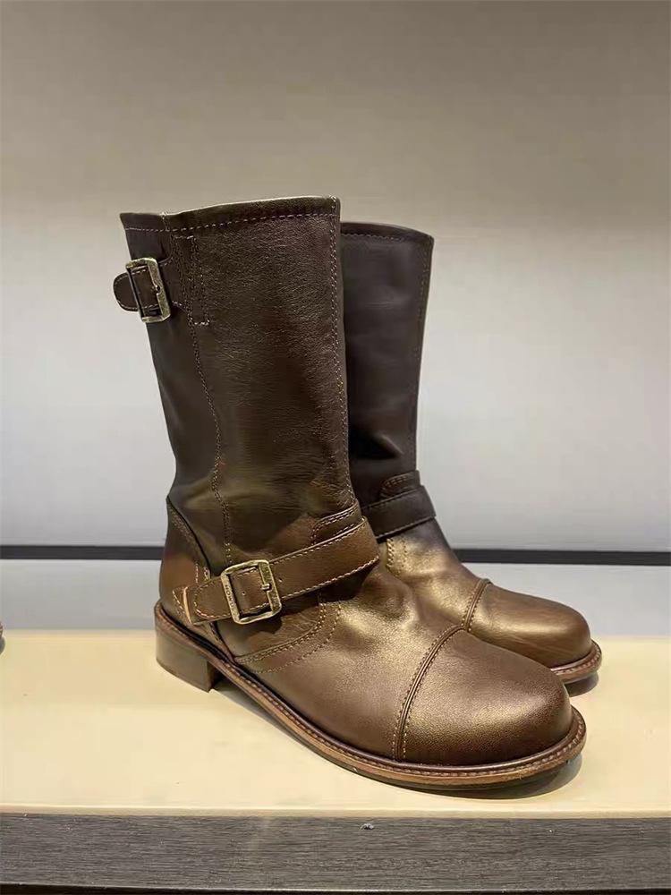 

Niche HOWUS boots Martin boots women s new knee knight boots medium and high fashion boots 40