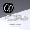 Moonlight Lover Luminous Zircon Rings: Elegant High-End Gift for Couples