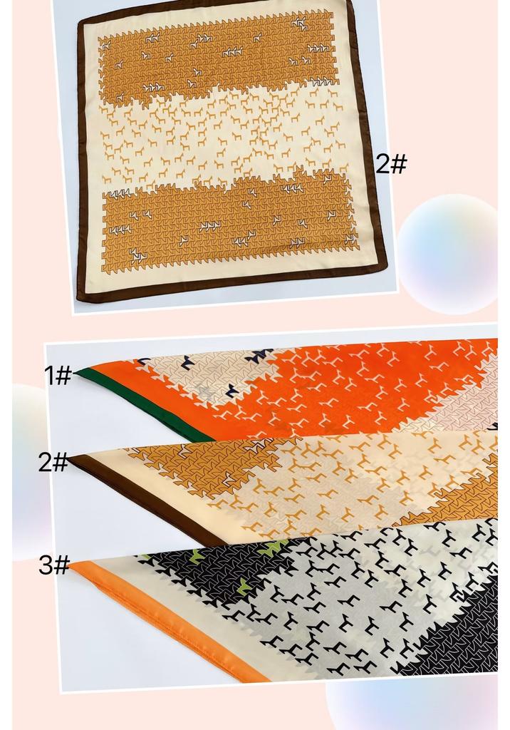 European and American silk scarves retro-printed paisley pattern 71 square scarf bag head versatile scarf