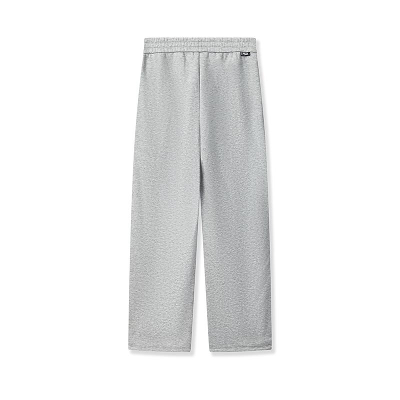 Fila Original Drawstring Womens Fleece Pants Fashion Simple Warm Loose Straight Casual Pants Women Pants Cartier-Flower-Gray F51W549602FMG