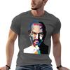 Steve Jobs Portrait Steve Jobs Painting Tshirt Holiday Casual Short Sleeve Top