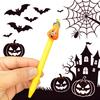 Gift for Halloween Lovers Ballpoint Pen, Cute Ghost Skull Pumpkin Retractable Gel Ink Unique Spider Web Pens 0.5mm Fine Point Writing Pen Party,