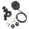 Sistema di Monitoraggio della Pressione degli Pneumatici TPMS per Moto Con 2 Sensori Esterni Sistemi di Allarme Pneumatici Moto Tempo Reale Carica USB 12V