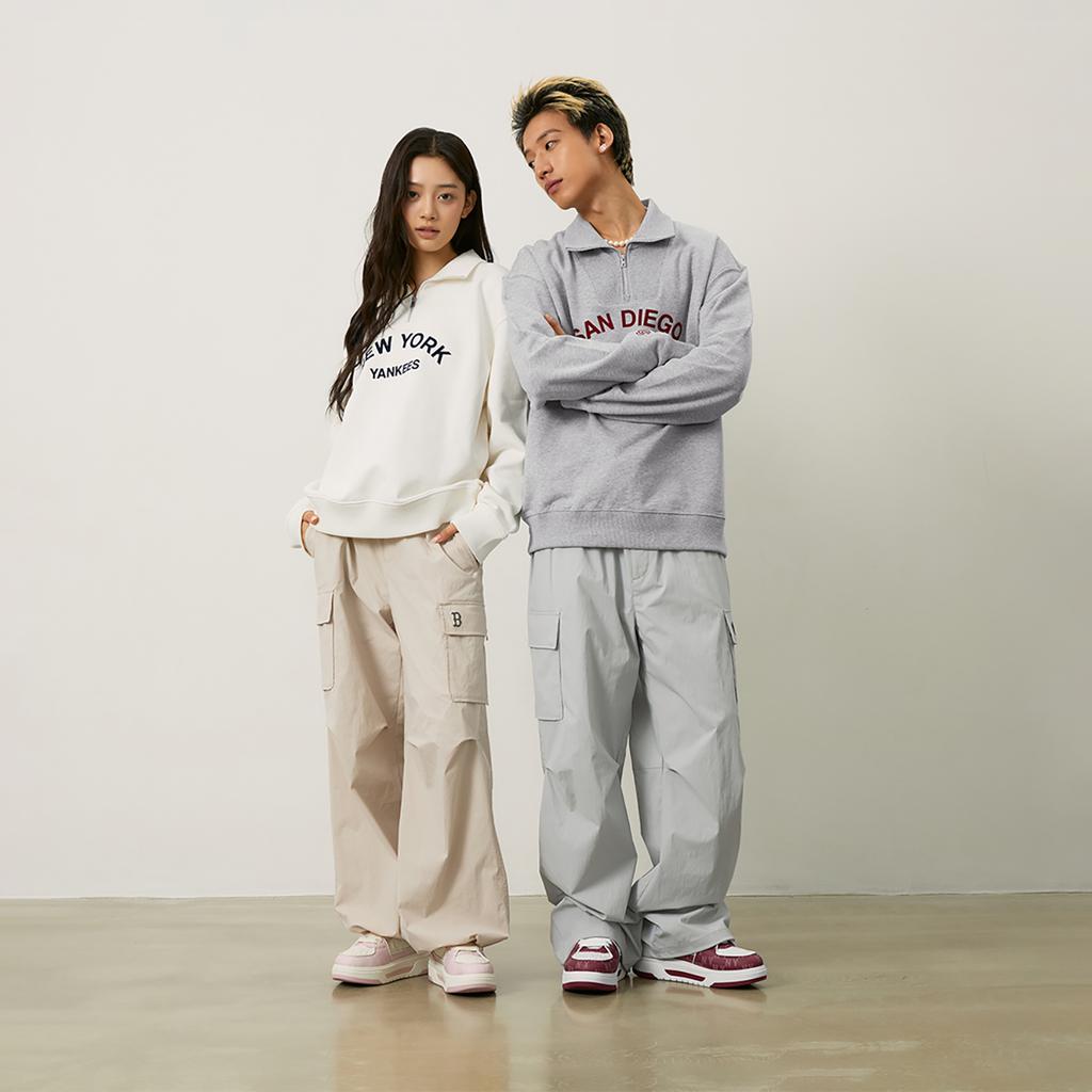 New MLB Cargo Pants Men's Light Gray 3LWPB0143-50GRL