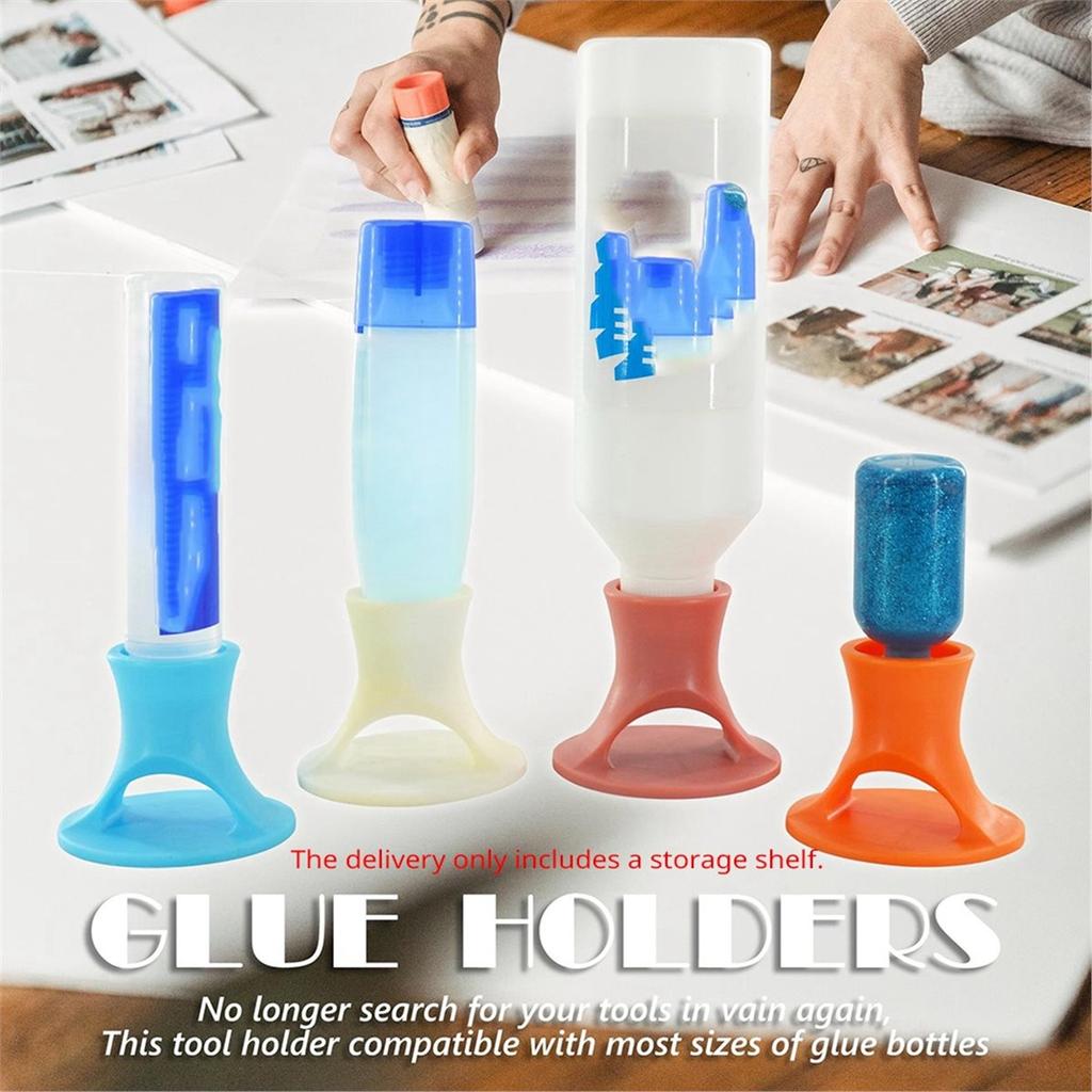 Liquid Glue Holder Needle Tip Glue Bottle Stand with Base, Craft Glue Holder Organizer for Stable Storage Rack 4pcs