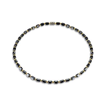 Vrouwen Mannen Mode Kunstmatige Hematiet Hexagonale Prism Kralen Magnetische Ketting