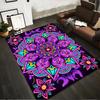 Colorful Mandala Pattern Carpet with Pink and Purple Floral Design Suitable for Use As an Anti-slip for Living Room Bedroom Sofas