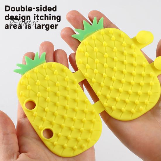 Masážní kartáč na odstraňování chlupů pro kočky Ananas Kočičí ucho Tvar Stolek Nástroj na škrábání nohou Měkký oboustranný hřeben pro psy Kočky Samočisticí uklidňující mazlíček