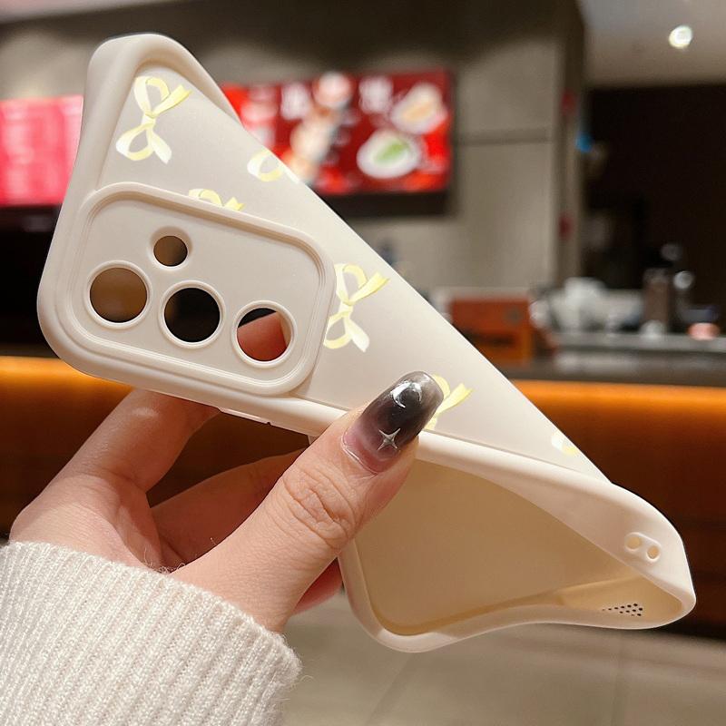 Bowknot Print Phone Case Shell For Samsung S25 Ultra S24 FE S23 A56 A36 A16 A26 A55 A15 A35 TPU Soft Shockproof Lens Protection Bumper Cover