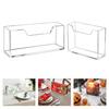 Clear Acrylic Napkin Organizers Stand With Space Saving Designs for Bathroom Kitchen Use