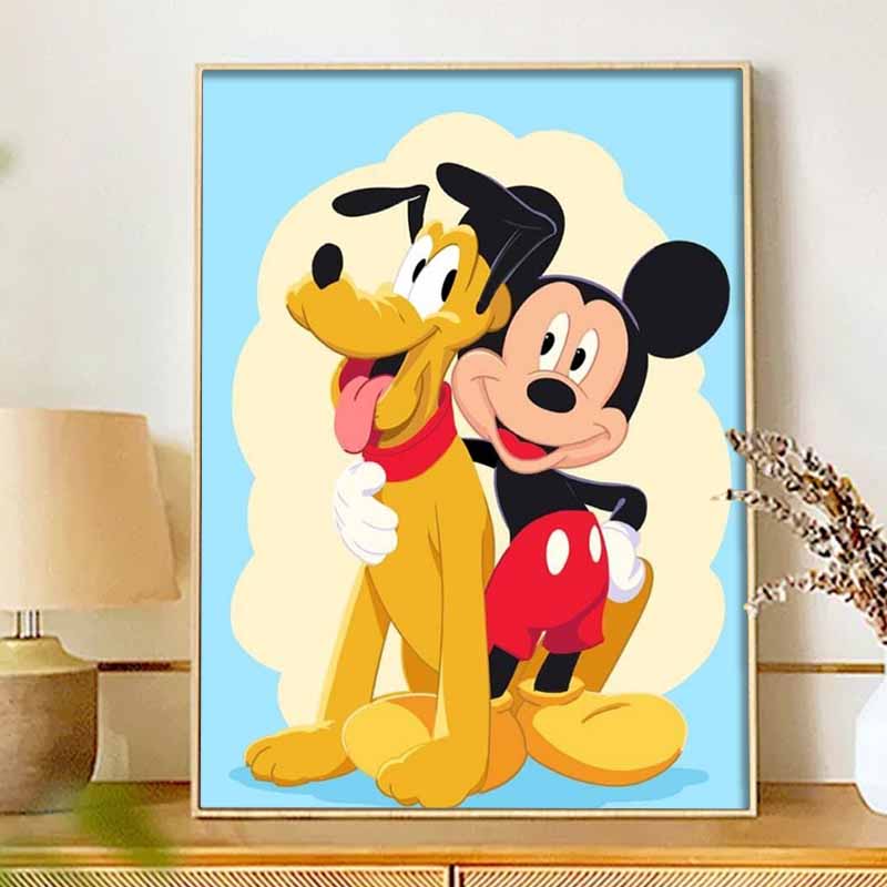 Disney Diamond Painting 5D DIY Mickey Pluto Diamond Painting Art Diamond Painting Kit Adult/Beginner Gift Idea Home Decor
