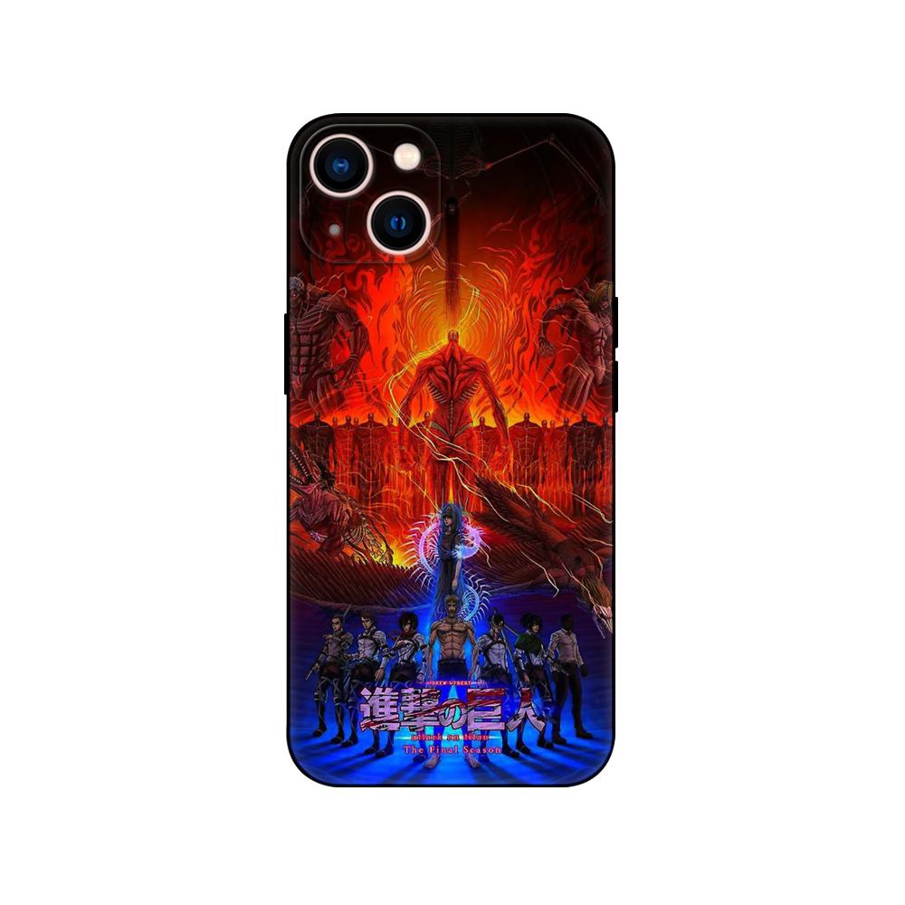 Black tpu Case For Samsung Galaxy A50 50S A30S A10 A01 A11 A21S A31 A41 A51 A71 Cover Attack on Titan