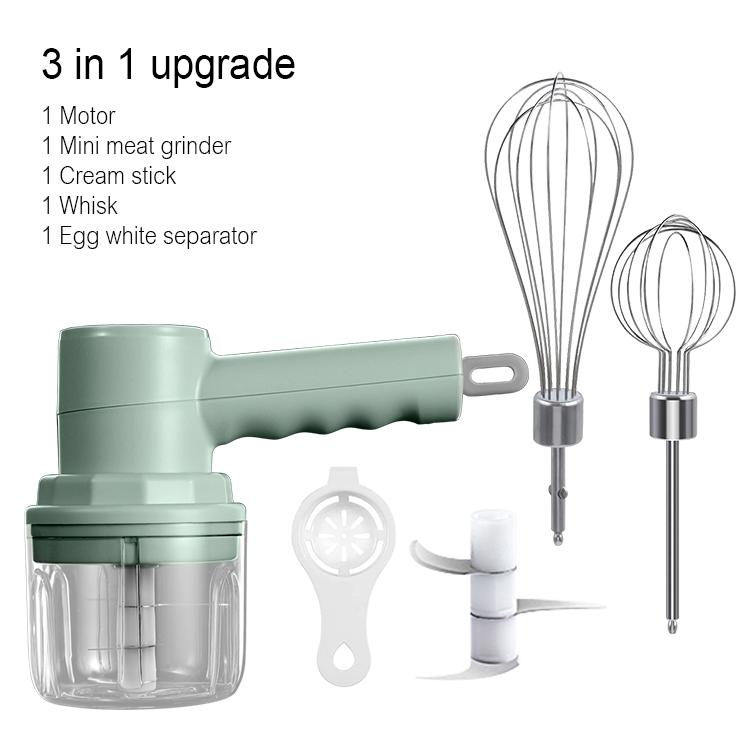 Wireless 3 Speed Mini Mixer Electric Food Blender Handheld Egg Beater Automatic Cream Food Cake Baking Dough Mixer