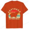 Capybara Is My Spirit Animal Shirt Animal Lover Tee Capybara Lover T-Shirt Vintage Graphic T-shirts Funny Anime Unisex Tshirts