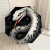 1PC Snake Flowers Umbrella-8-Rib Reinforced Portable Folding Travel Suitable for All Seasons Outdoor Daily Use-J368