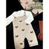Foreign Trade Children's Clothing, Popular On Instagram, Cute Fox Knitted Overalls, Baby Romper for Spring and Autumn