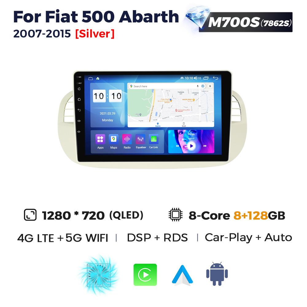 Navifly 9inch 1din Android Car Radio Stereo For FIAT 500 Abarth 2007-2015 Multimedia Player Wireless Carplay Auto GPS Navigation