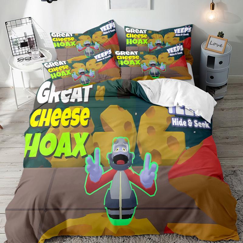 Serie Animata Stampa Digitale 3D Set Biancheria da Letto Tre Pezzi Lenzuolo Copripiumino