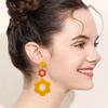 Statement Flower Earrings for Women Comfortable Acrylic Designs Portable Decoration for Bohemian and Retro Styles