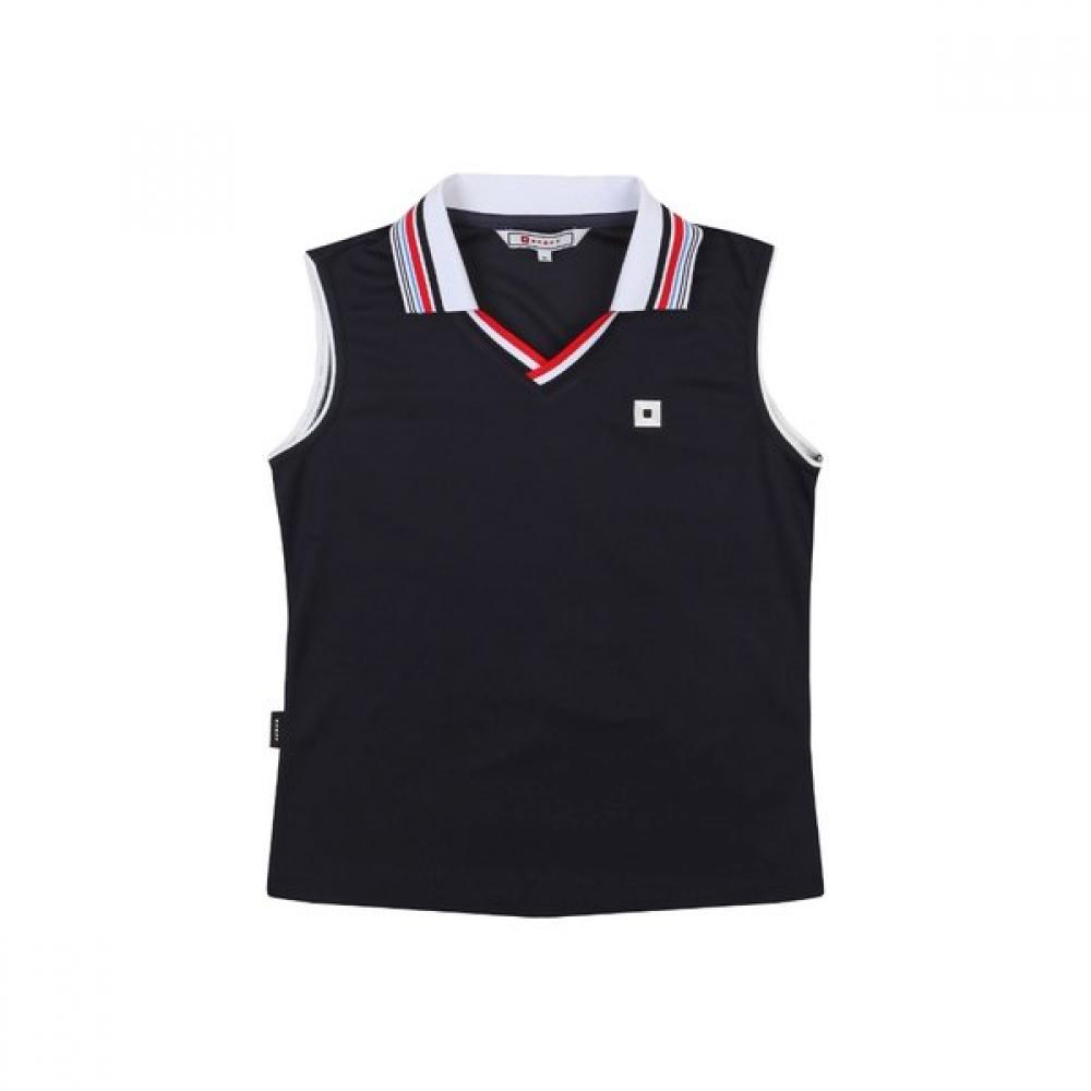 Onoff Women Sleeveless Vertical Stripe Navy Of9823la NAVY/34