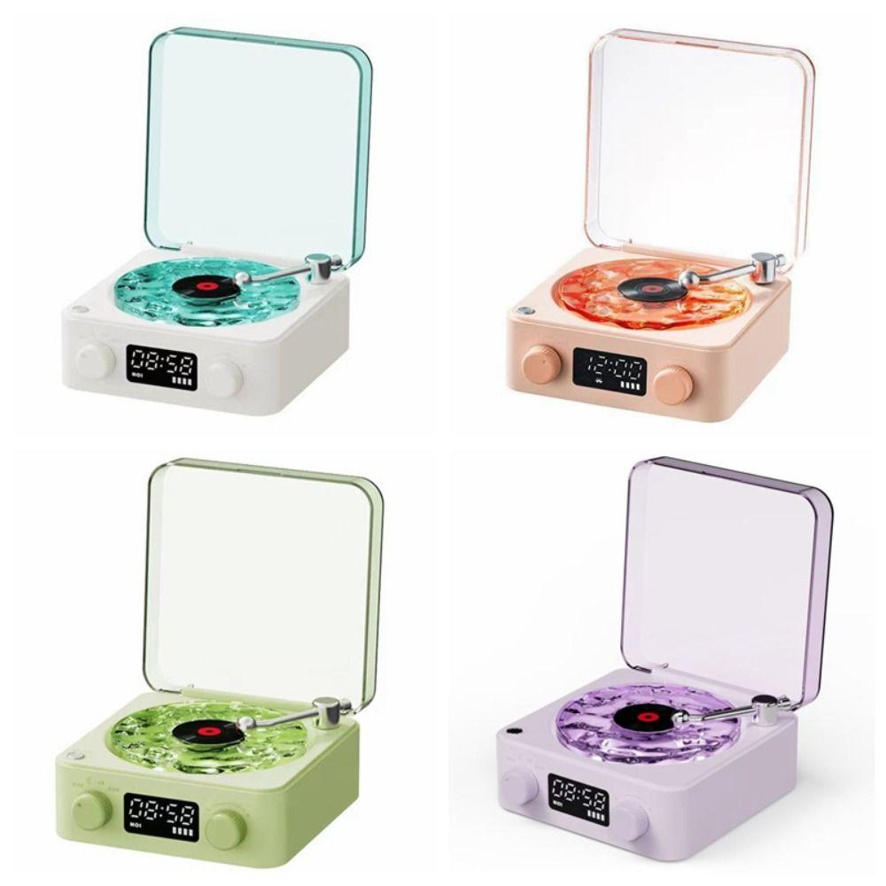 Mini White Noise Bluetooth Speaker Sleep Aid Wave Vinyl Player Vintage Vinyl Record Player Home