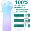 650ML Sport-Luftwasserflasche BPA-frei, Fruchtduftkapseln, Auslaufsicherer Sportwasserbecher für Laufen im Freien, Fitnessstudio