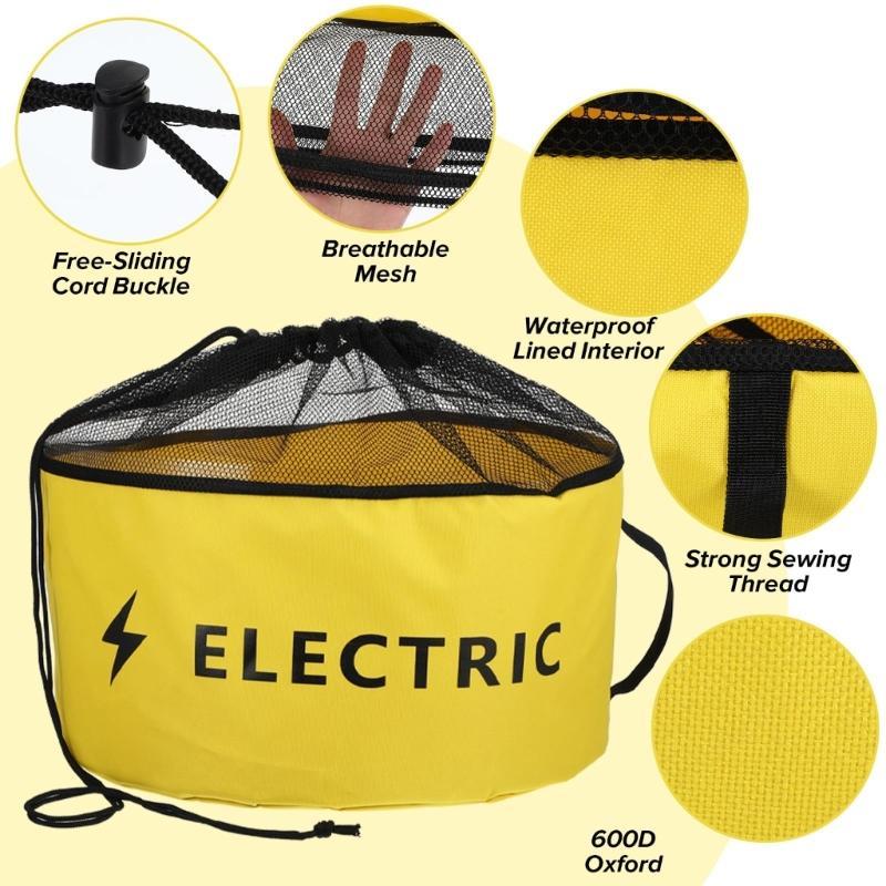 Camper Organizer Tasche für Schläuche Kabel 4 Farbabschnitte Wasserdicht Oberes Netzfach Camper Aufbewahrungslösung