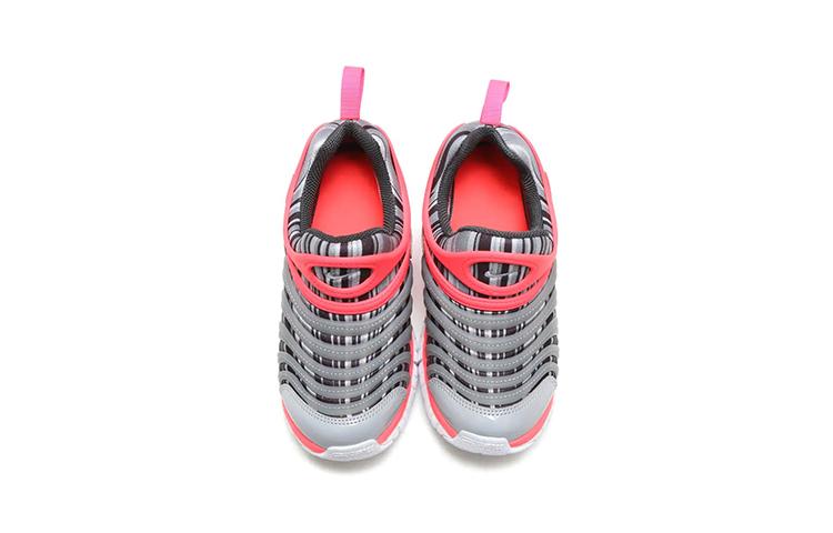 Nike Dynamo Free Abrasion Resistant, Breathable, Lightweight Low Top Kids' Running Shoes Gray Pink 834365-002