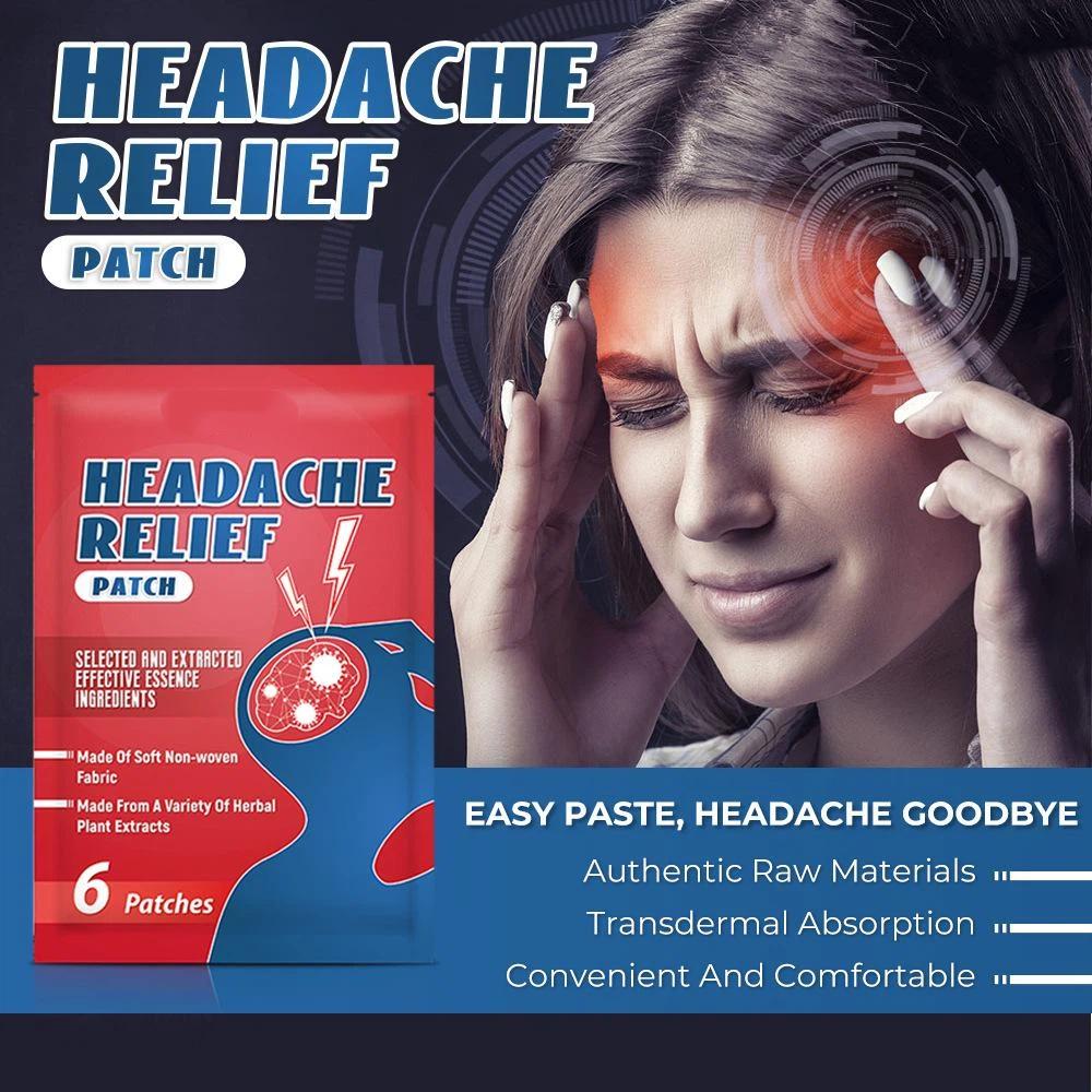  6pcs/bag Temple Patches Health Care Patches Headache Relief Patches