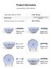 Retro Ceramic Porcelain Microwave-Safe Bowl Set - Chinese Style Tableware
